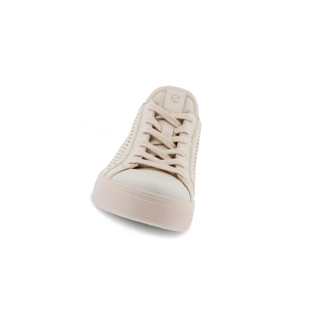 Women's Ecco Street Tray W Laced Sneakers White | Canada 263PJJ